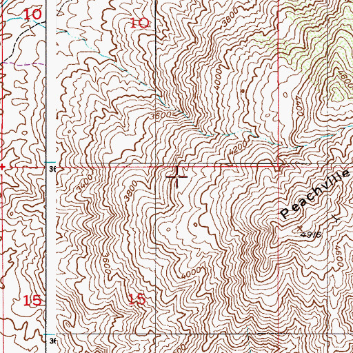 Topographic Map of Peachville Tank, AZ
