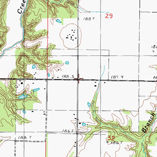 Topographic Map of Bean School (historical), IL