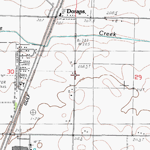 Topographic Map of Bean School (historical), IL