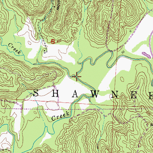 Topographic Map of Bear Creek, IL