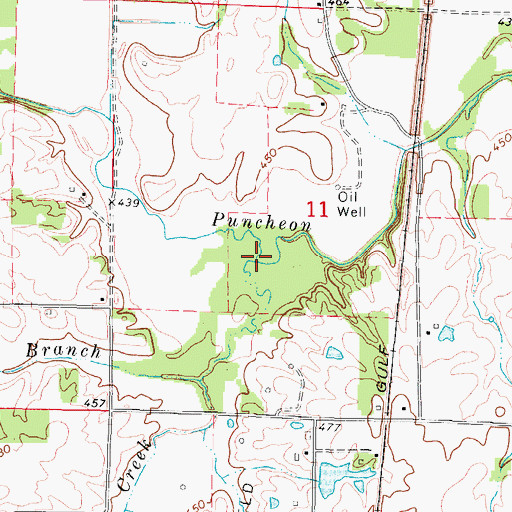 Topographic Map of Bear Creek, IL