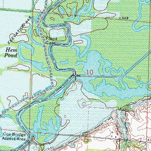 Topographic Map of Bear Creek, IL