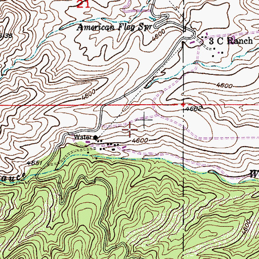 Topographic Map of Peppersauce Campground, AZ