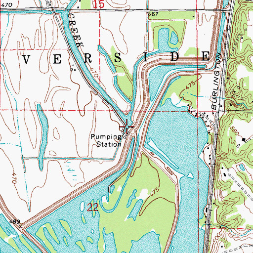 Topographic Map of Bear Creek, IL