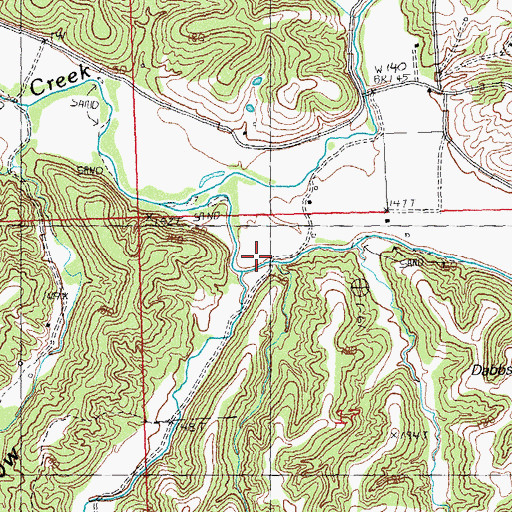 Topographic Map of Bear Hollow, IL
