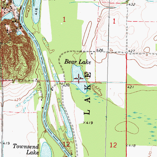 Topographic Map of Bear Lake, IL