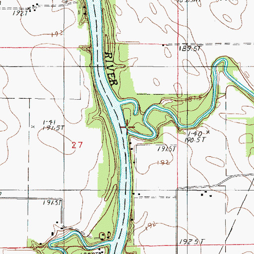 Topographic Map of Beaver Creek, IL