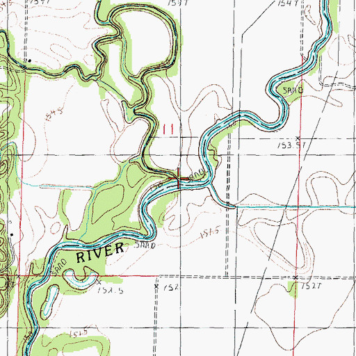 Topographic Map of Becks Creek, IL