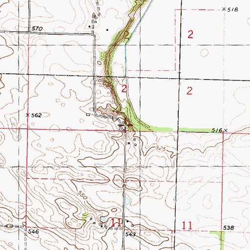 Topographic Map of Bee Grove School (historical), IL