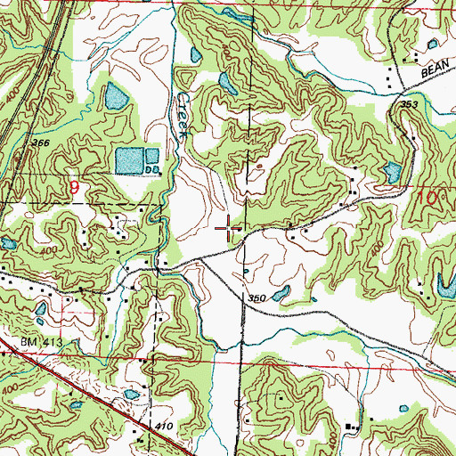 Topographic Map of Beech Grove Church, IL