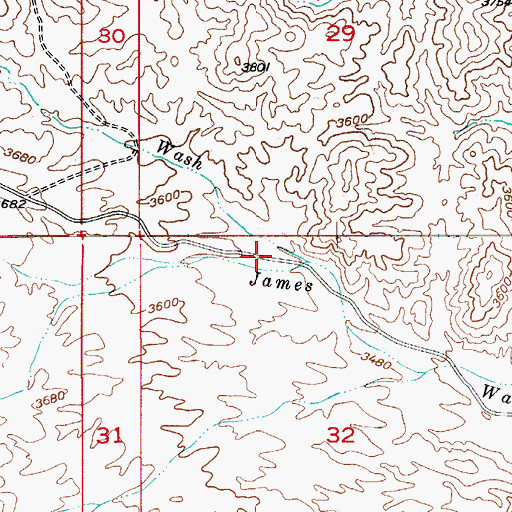 Topographic Map of Polecat Wash, AZ