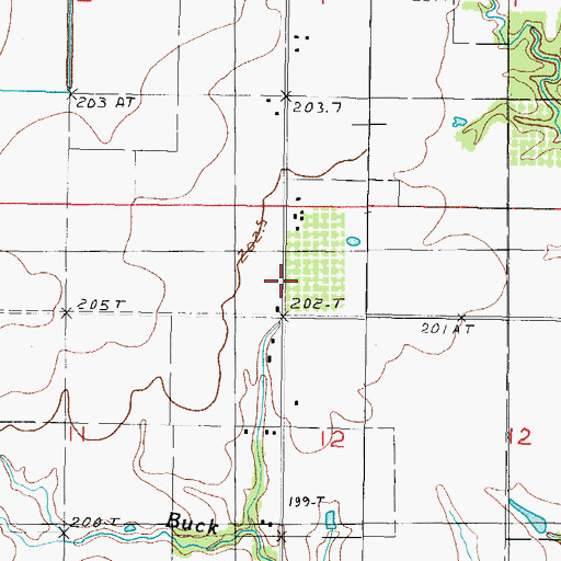 Topographic Map of Beehive School (historical), IL
