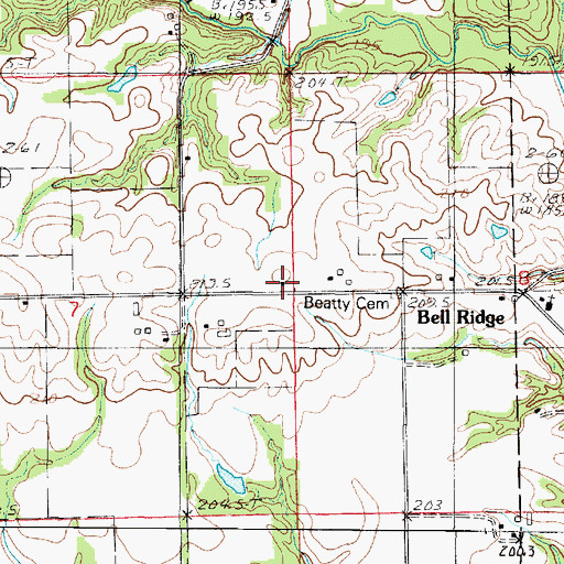 Topographic Map of Bell Ridge School (historical), IL