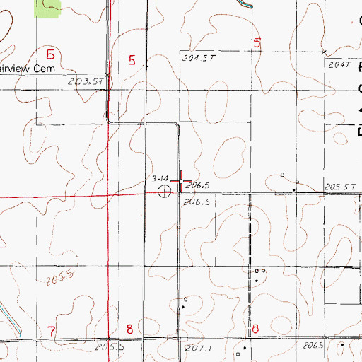 Topographic Map of Bell School (historical), IL