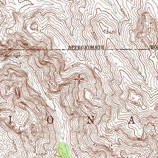 Topographic Map of Red Wood Spring, AZ