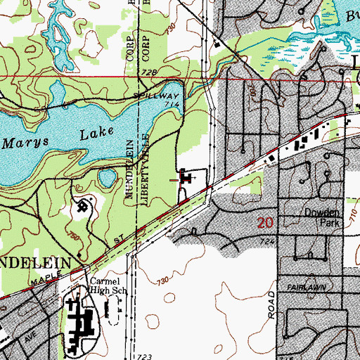 Topographic Map of Benedictine Convent, IL