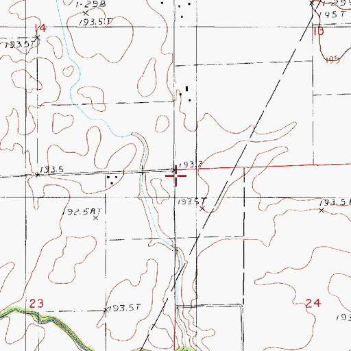 Topographic Map of Benjamin School (historical), IL