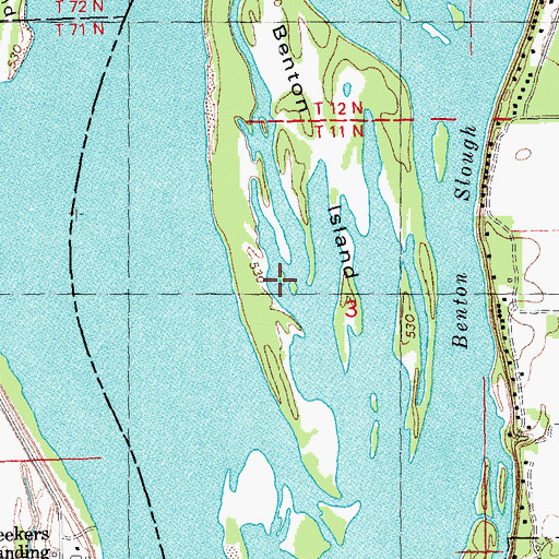 Topographic Map of Benton Island, IL