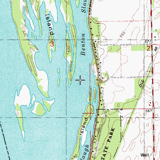 Topographic Map of Benton Slough, IL