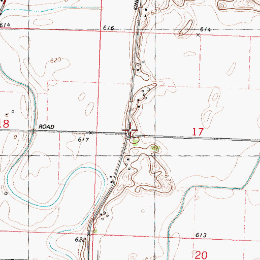 Topographic Map of Benton Street School (historical), IL