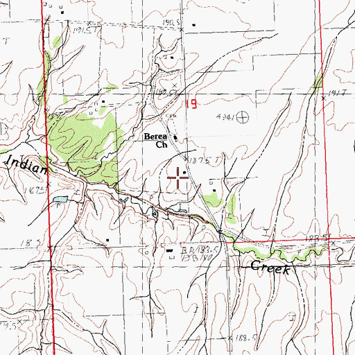 Topographic Map of Berea School (historical), IL