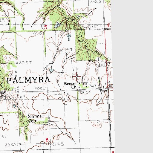 Topographic Map of Berean School (historical), IL