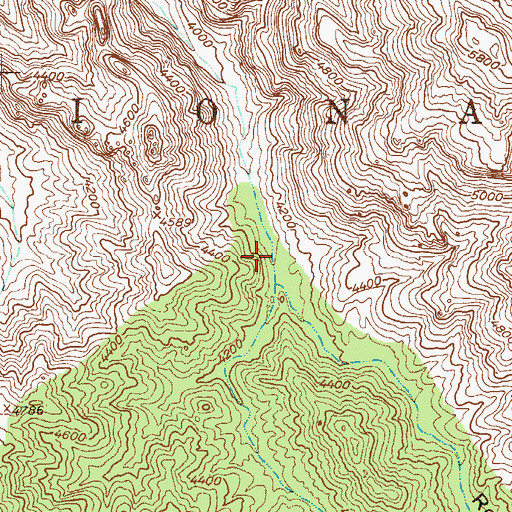 Topographic Map of Rogers Canyon Spring, AZ
