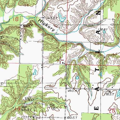 Topographic Map of Berry Hill School (historical), IL