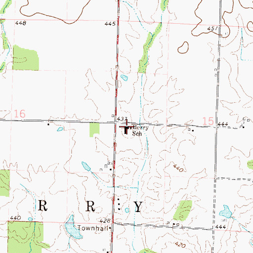 Topographic Map of Berry Elementary School, IL