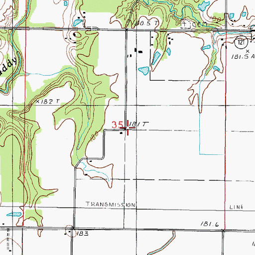 Topographic Map of Berry School (historical), IL