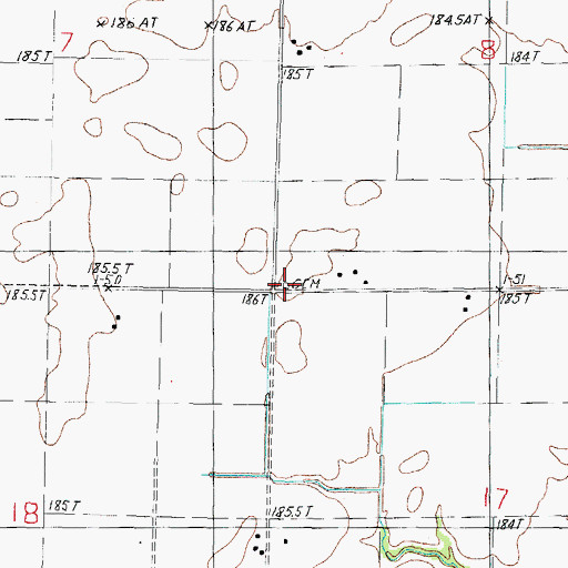 Topographic Map of Besing Cemetery, IL