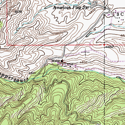 Topographic Map of Salvation Army Camp Wood, AZ