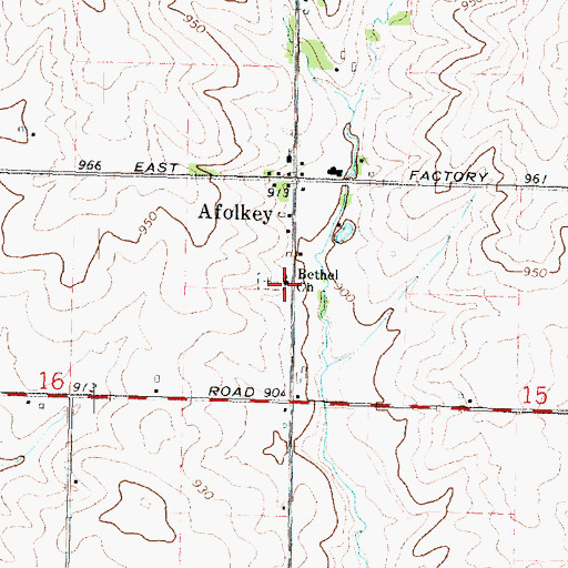Topographic Map of Bethel Church, IL