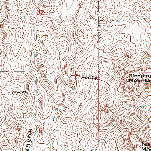 Topographic Map of Sup Hor Spring, AZ