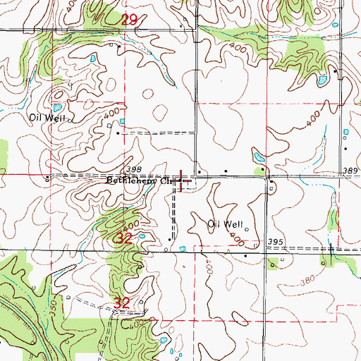 Topographic Map of Bethlehem Church, IL