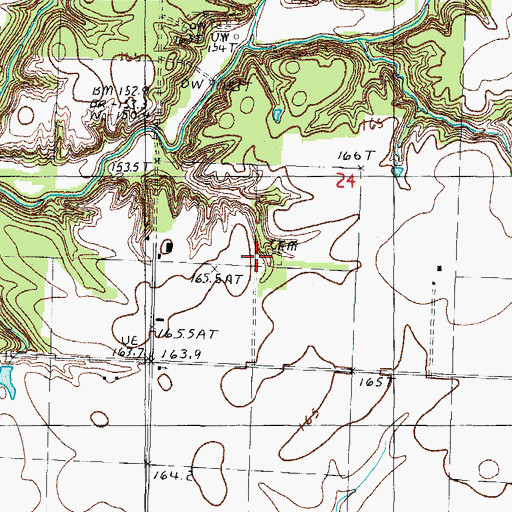 Topographic Map of Bethsaida Cemetery, IL