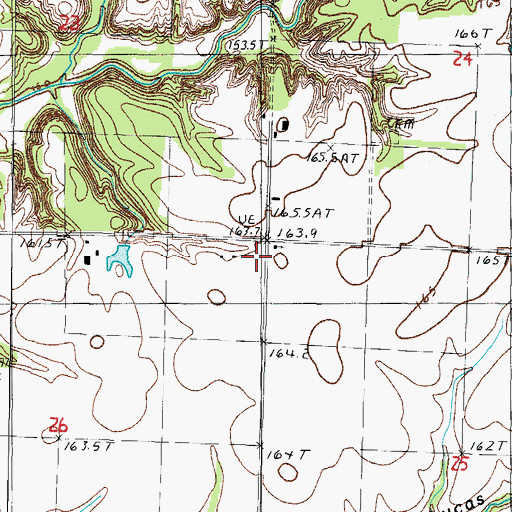 Topographic Map of Bethsaida Church, IL