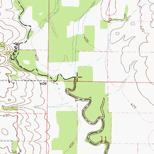 Topographic Map of Big Branch, IL