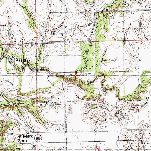 Topographic Map of Big Branch, IL