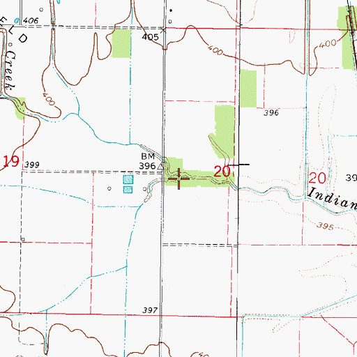 Topographic Map of Big Creek, IL