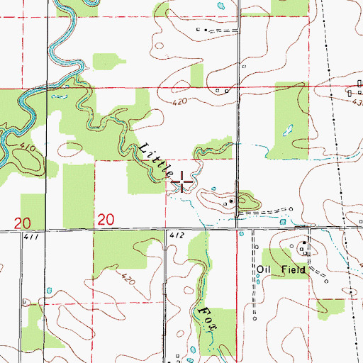 Topographic Map of Big Creek, IL