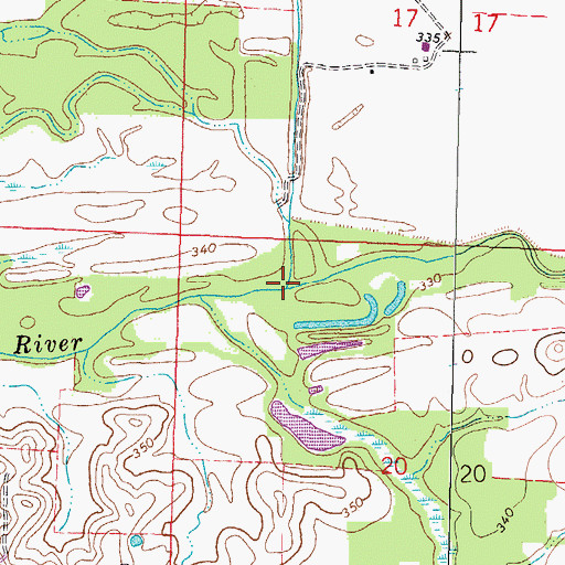 Topographic Map of Big Creek, IL