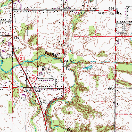 Topographic Map of Big Creek, IL