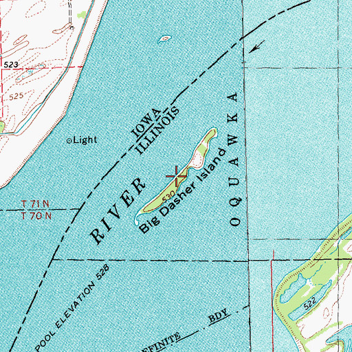 Topographic Map of Big Dasher Island, IL