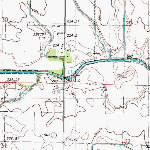 Topographic Map of Big Four Ditch, IL