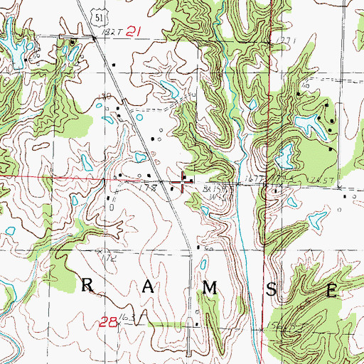 Topographic Map of Big Four School (historical), IL