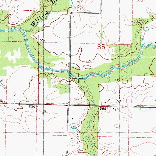 Topographic Map of Big George Branch, IL