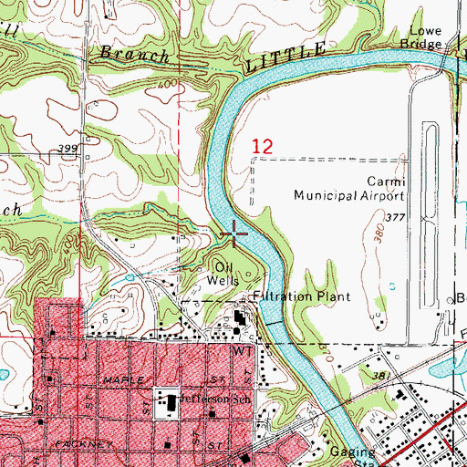 Topographic Map of Big Hill Branch, IL