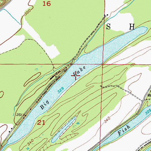 Topographic Map of Big Lake, IL