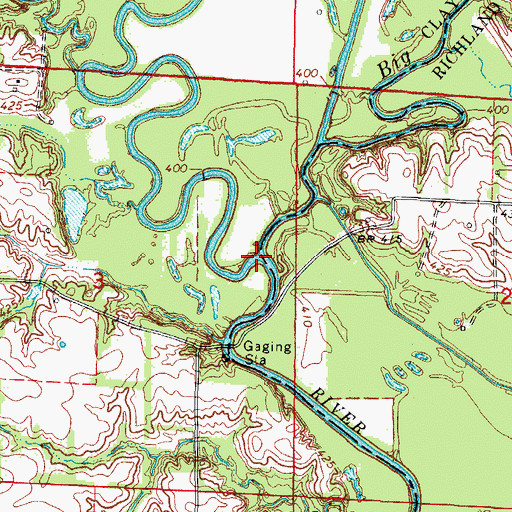 Topographic Map of Big Muddy Creek, IL
